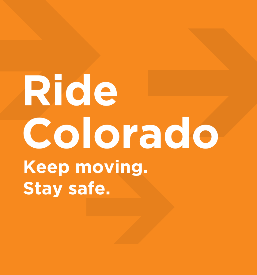 Graphic Ride Colorado Keep moving. Stay safe.