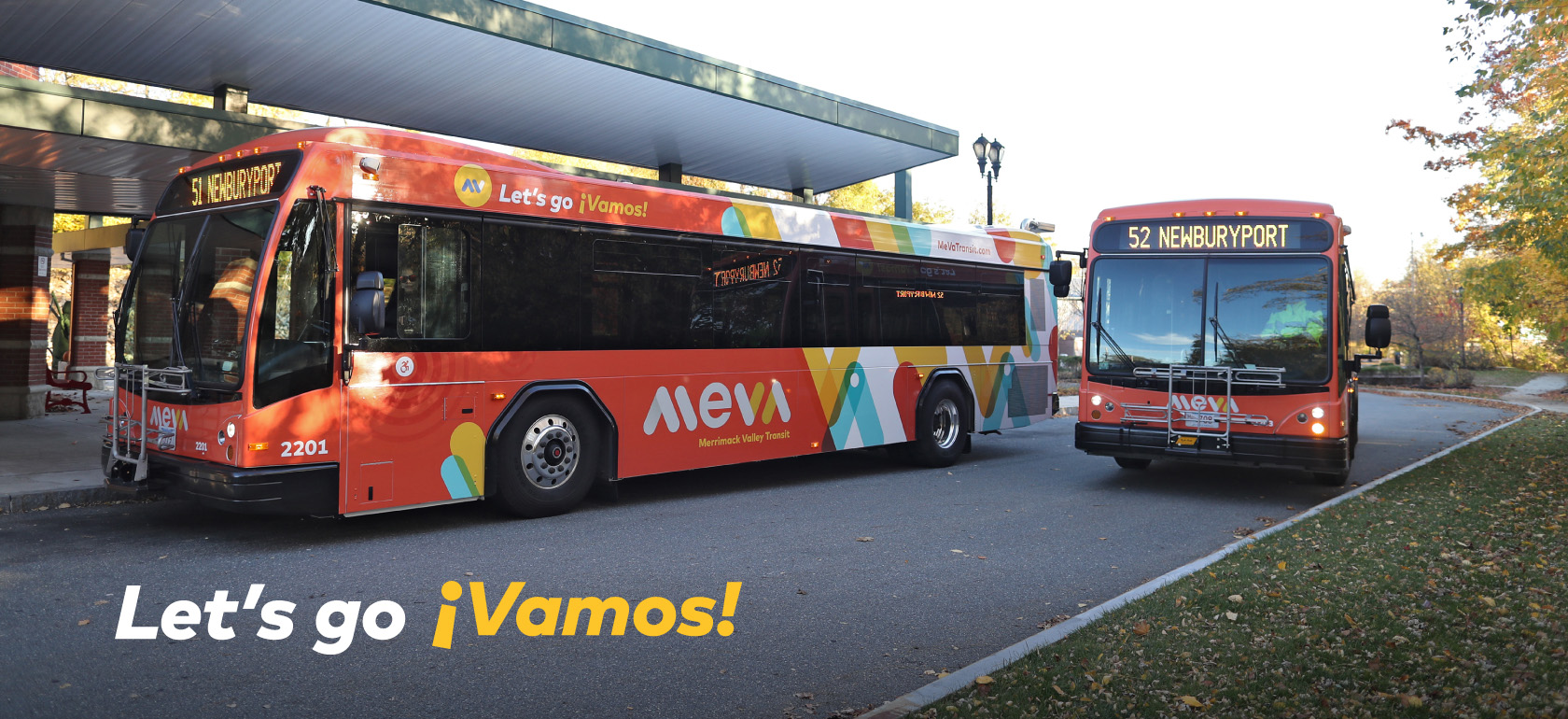 Two MeVa Transit busses